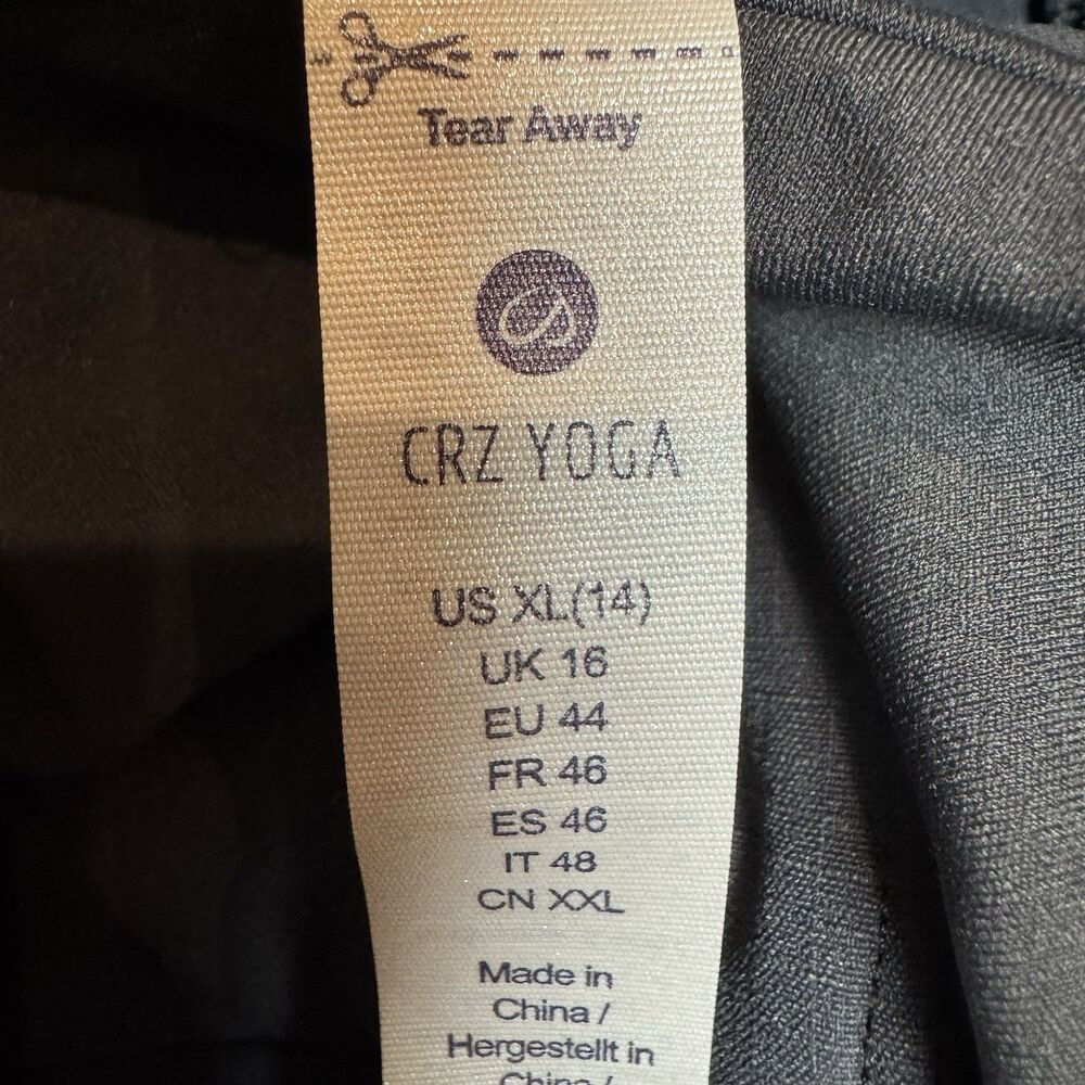 CRZ Yoga Shorts Stretch Woven Black Athleisure Women's Size XL Gym Yoga - Picture 3 of 11